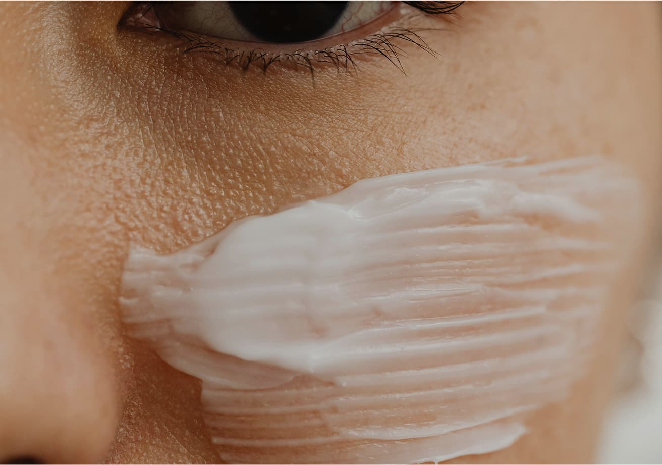 Face with cream